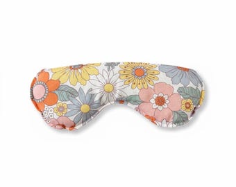 Vintage bloemen lavendel oogkussen | Slaapmasker voor warme koude therapie