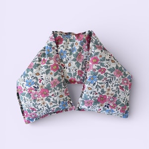 Mikrovågssäkert värmepaket för halsen, värmedyna med ris, återanvändbart värmeterapipaket, blommigt värmepaket för mikrovågsugn