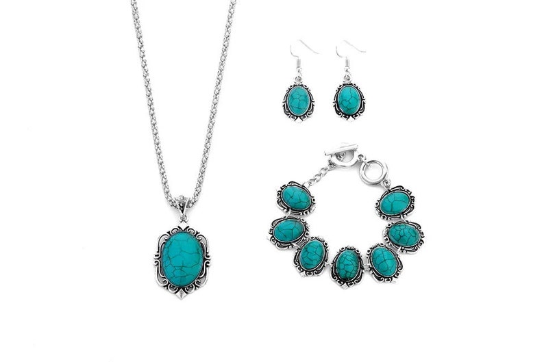 Stunning Vintage Turquoise Jewelry Set With Ethnic Flair Etsy