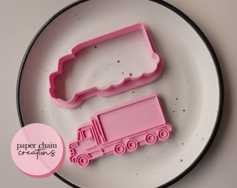 Transport Truck Cookie Cutter and Embosser