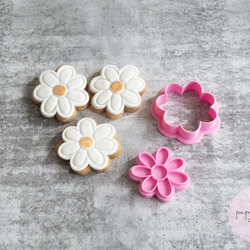 Simple Daisy Cookie Cutter and Fondant Embosser Etsy Australia