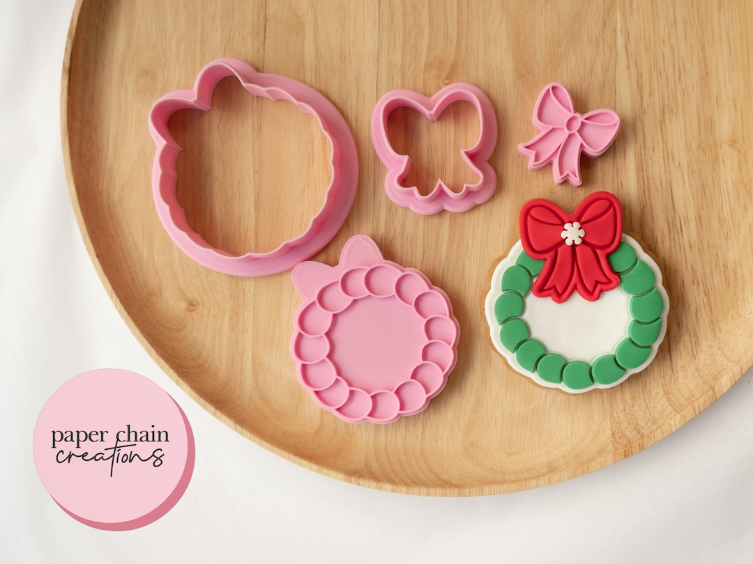 Christmas Wreath SET Cookie Cutters and Embossers Etsy Australia