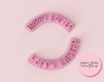 Curved Happy Easter Fondant Embossers