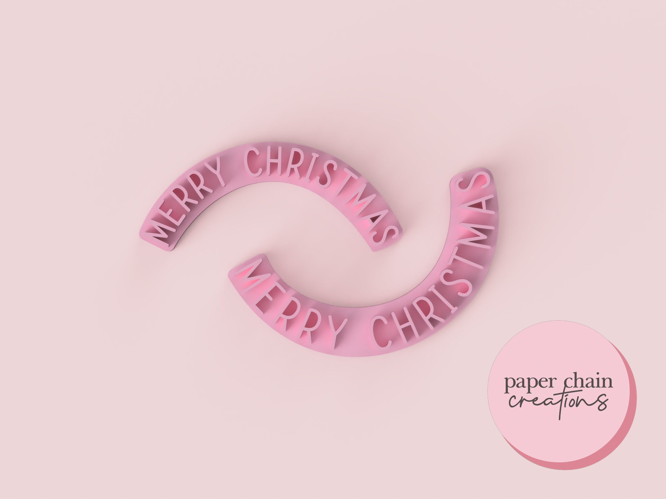 Curved Merry Christmas Fondant Embossers Etsy Australia