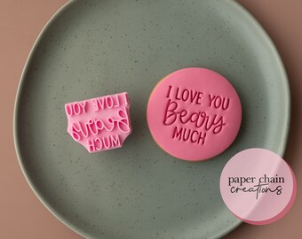 I love you Beary Much Fondant Embosser
