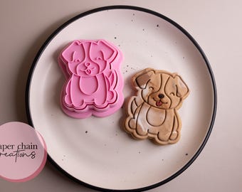Dog with Body Cookie Cutter and Fondant Embosser