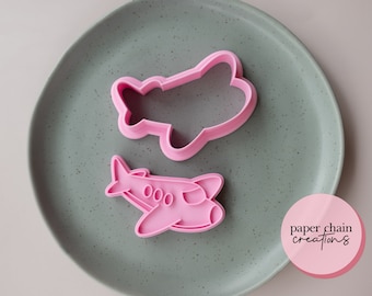 Plane Cookie Cutter and Fondant Embosser