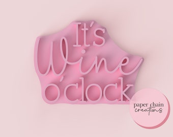 It's Wine O'Clock Fondant Embosser