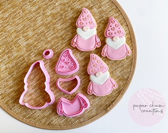 Love Gnome Cookie Cutters and Embossers Set