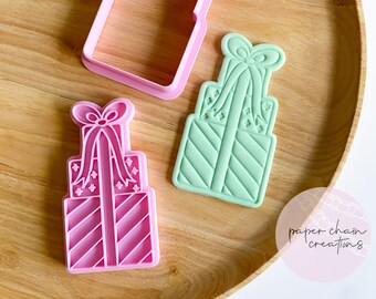 Stack of Presents Cutter and Fondant Embosser