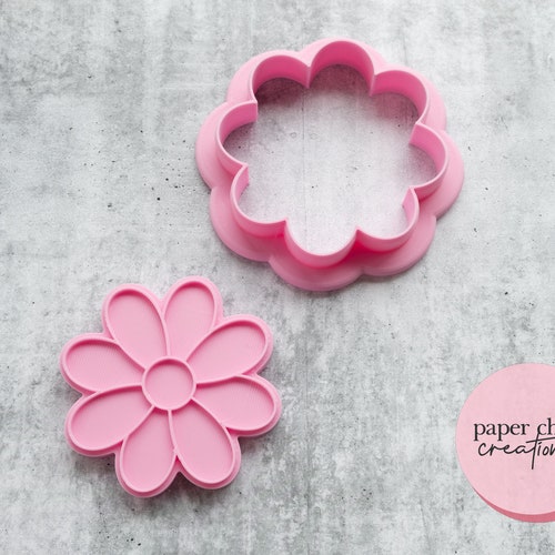 Simple Daisy Cookie Cutter and Fondant Embosser Etsy Australia