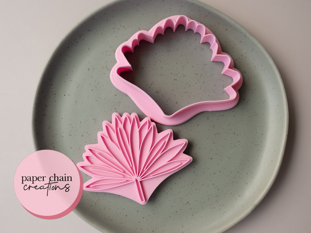 Dried Palm Leaf V2 Cookie Cutter and Fondant Embosser - Etsy Australia