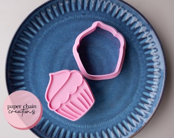 Cupcake Cookie Cutter and Fondant Embosser