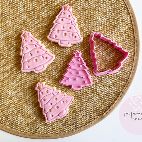 Christmas Tree Cookie Cutter and Fondant Embosser Etsy Australia