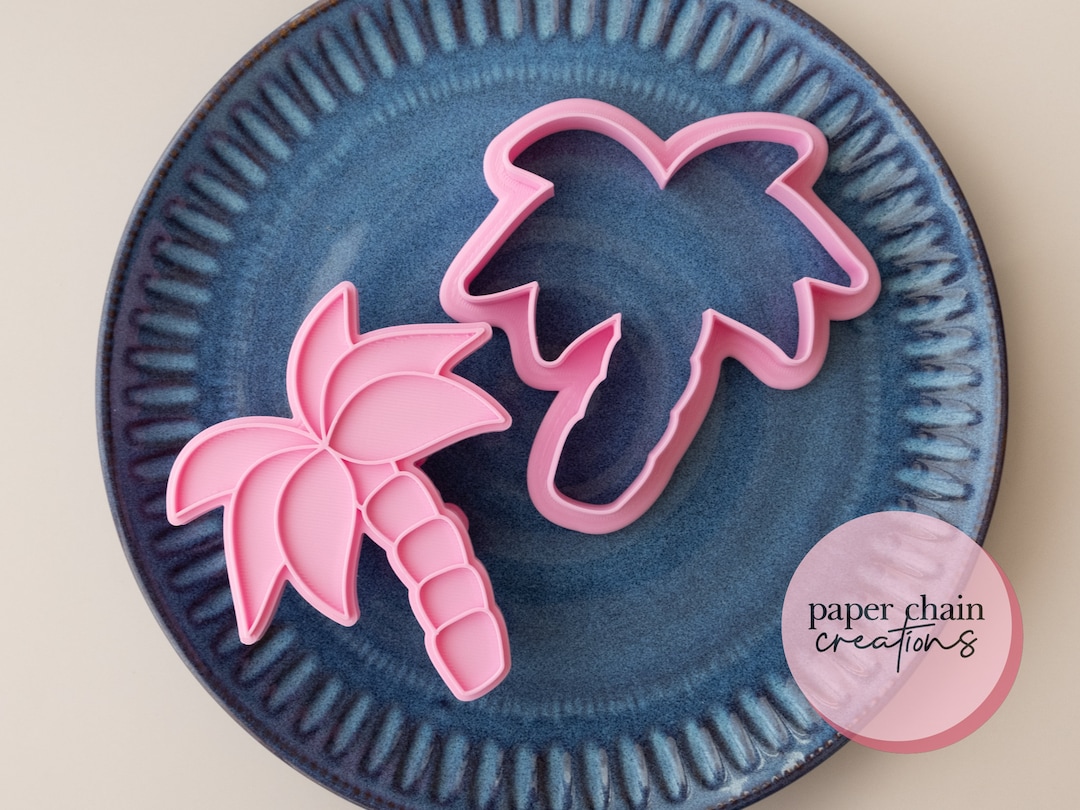 Palm Tree Cookie Cutter and Fondant Embosser - Etsy
