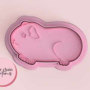 Guinea Pig Cookie Cutter and Fondant Embosser