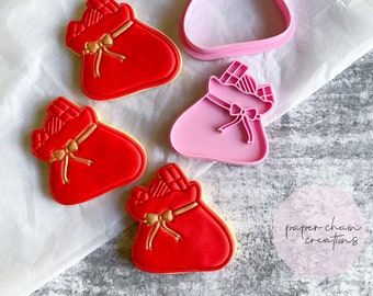 Santa Sack Cookie Cutter and Fondant Embosser