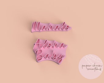 Aloha Baby and Mahalo Fondant Embossers