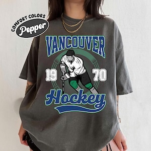 Vancouver Hockey Comfort Colors Vintage Style T-Shirt, Vancouver Canuck T-Shirt, Canucks Shirt, Retro Vancouver Canuck Ice Hockey Fan