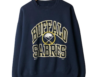 Sudadera Buffalo Sabres de los 90, estilo vintage, cuello redondo, camiseta retro de hockey sobre hielo de Buffalo, suéter retro de hockey sobre hielo de Buffalo