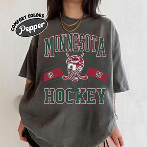 Minnesota Hockey Comfort Colors Vintage Style T-Shirt, Minnesota Wil T-Shirt, Wild Shirt, Wild T-Shirt, Retro Minnesota Ice Hockey Fan
