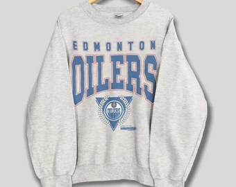 Vintage Edmonton Oilers Sweatshirt, Oilers Tee, Edmonton Oilers Hockey Shirt, Hockey Fan Shirt, Edmonton Hockey Shirt, Edmonton Oilers Fan