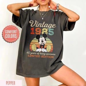 Vintage 1985 Limited Edition Mickey Shirt, Disney 40th Birthday Shirt, 40th Birthday Shirt, Vintage 1985 Shirt, 40th Birthday Gift For Women