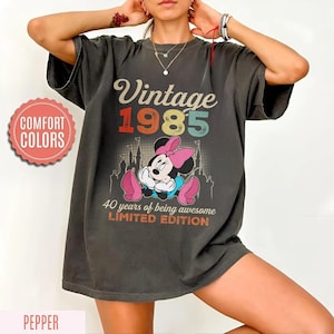 Vintage 1985 Limited Edition Minnie Shirt, Disney 40th Birthday Shirt, 40th Birthday Shirt, Vintage 1985 Shirt, 40th Birthday Gift For Women