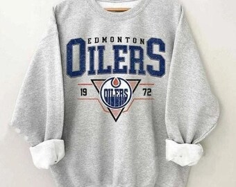 Vintage Edmonton Oilers Sweatshirt, Oilers Tee, Edmonton Oilers Hockey Shirt, Hockey Fan Shirt, Edmonton Hockey Shirt, Edmonton Oilers Fan