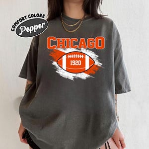 Chicago Football Vintage Style Comfort Colors T-Shirt, Retro Chicago Football T-Shirt, Chicago Fan Gift, Sunday Football