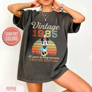 Vintage 1985 Limited Edition Minnie Shirt, Disney 40th Birthday Shirt, 40th Birthday Shirt, Vintage 1985 Shirt, 40th Birthday Gift For Women