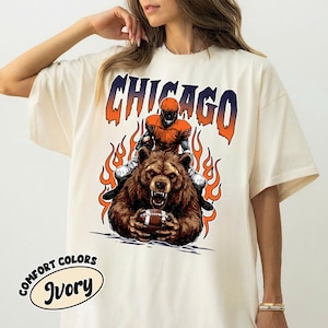 Chicago Football Vintage Style Comfort Colors T-Shirt, Retro Chicago Football T-Shirt, Chicago Fan Gift, Sunday Football