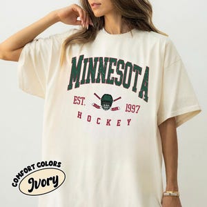 Minnesota Hockey Comfort Colors Vintage Style T-Shirt, Minnesota Wil T-Shirt, Wild Shirt, Wild T-Shirt, Retro Minnesota Ice Hockey Fan