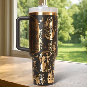 Vaso Disney de Pesadilla antes de Navidad (110 ml), Jack, Sally, vaso grabado de Pesadilla antes de Navidad (110 ml), vaso Quencher (110 ml) imagen 9