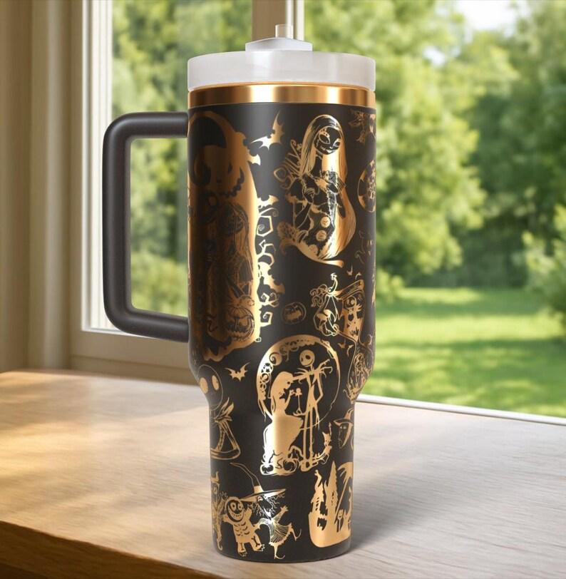 Vaso Disney de Pesadilla antes de Navidad (110 ml), Jack, Sally, vaso grabado de Pesadilla antes de Navidad (110 ml), vaso Quencher (110 ml) imagen 9
