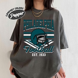 Philadelphia Football Vintage Style Comfort Colors T-Shirt, Philadelphia Football T-shirt, Football T-shirt, Philadelphia Retro Crewneck