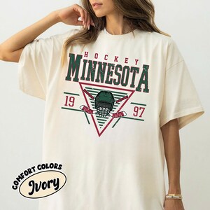 Minnesota Hockey Comfort Colors Vintage Style T-Shirt, Minnesota Wil T-Shirt, Wild Shirt, Wild T-Shirt, Retro Minnesota Ice Hockey Fan