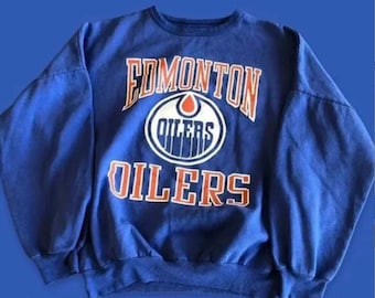 Vintage Edmonton Oilers Sweatshirt, Oilers Tee, Edmonton Oilers Hockey Shirt, Hockey Fan Shirt, Edmonton Hockey Shirt, Edmonton Oilers Fan