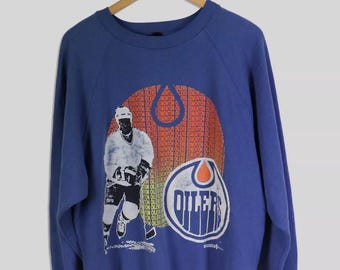 Vintage Edmonton Oilers Sweatshirt, Oilers Tee, Edmonton Oilers Hockey Shirt, Hockey Fan Shirt, Edmonton Hockey Shirt, Edmonton Oilers Fan