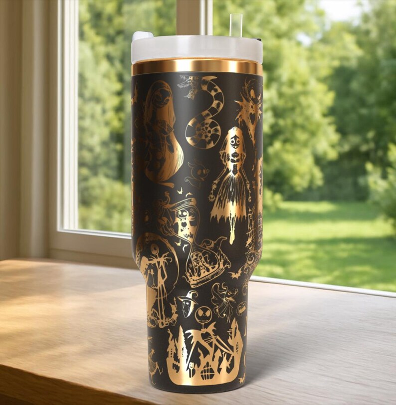 Vaso Disney de Pesadilla antes de Navidad (110 ml), Jack, Sally, vaso grabado de Pesadilla antes de Navidad (110 ml), vaso Quencher (110 ml) imagen 8