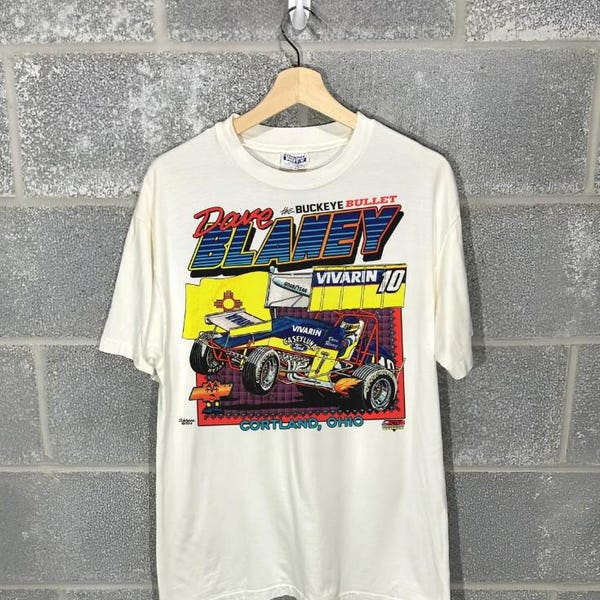 Vintage 90s Dave Blaney Sprint Car T-shirt, Sprint Car Shirt, Sprint Car T-shirt, Racing Shirt, Gift For Father, Gift For Mother