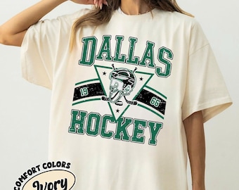 Dallas Hockey Comfort Colors Vintage Style T-Shirt, Dallas Star T-Shirt, Stars Shirt, Hockey Fan T-Shirt, Retro Dallas Star Ice Hockey