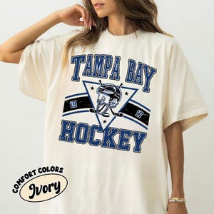 Tampa Bay Hockey Comfort Colors Vintage Style T-Shirt, Lightning T-Shirt, Lightning Shirt, Retro Tampa Bay Lightnin Ice Hockey Fan