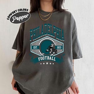 Philadelphia Football Vintage Style Comfort Colors T-Shirt, Philadelphia Football T-shirt, Football T-shirt, Philadelphia Retro Crewneck