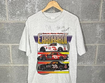 Vintage 90s Nascar/late Model Dale Jr/kerry/kelley Earnhardt T-shirt, 90s Nascar Shirt, 90s Nascar Tee, Gift For Father, Gift For Mother