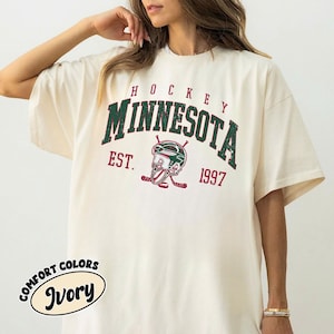 Minnesota Hockey Comfort Colors Vintage Style T-Shirt, Minnesota Wil T-Shirt, Wild Shirt, Wild T-Shirt, Retro Minnesota Ice Hockey Fan