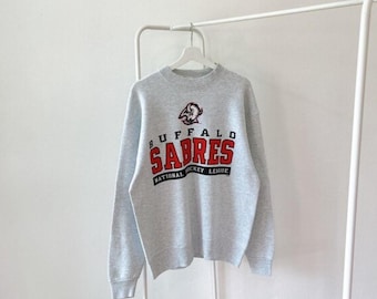Sudadera Buffalo Sabres de los 90, estilo vintage, cuello redondo, camiseta retro de hockey sobre hielo de Buffalo, suéter retro de hockey sobre hielo de Buffalo
