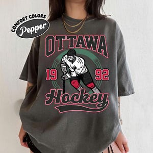Ottawa Hockey Comfort Colors Vintage Style T-Shirt, Ottawa Senator T-Shirt, Senators Shirt, Retro Ottawa Senator Ice Hockey Fan Gift
