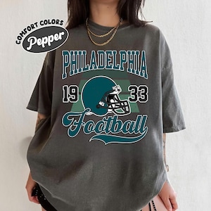 Philadelphia Football Vintage Style Comfort Colors T-Shirt, Philadelphia Football T-shirt, Football T-shirt, Philadelphia Retro Crewneck