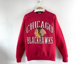 Vintage Chicago Blackhawks Sweatshirt Crewneck, Vintage Blackhawks shirt, Chicago Hockey Fan shirt, Hockey Tee, Blackhawks Sweatshirt